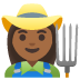 woman farmer, medium-dark skin tone